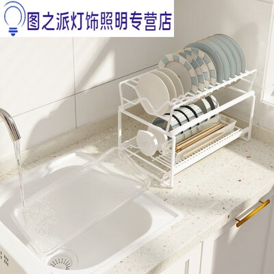 定制厨房抽拉式置物架橱柜内置碗架抽屉式碗篮拉篮碗碟碗盘沥水u.