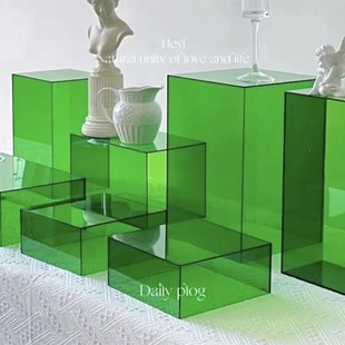 彩色亚克力甜品台展示架八件套茶歇摆台摆件绿橙红蓝白黑色甜品台