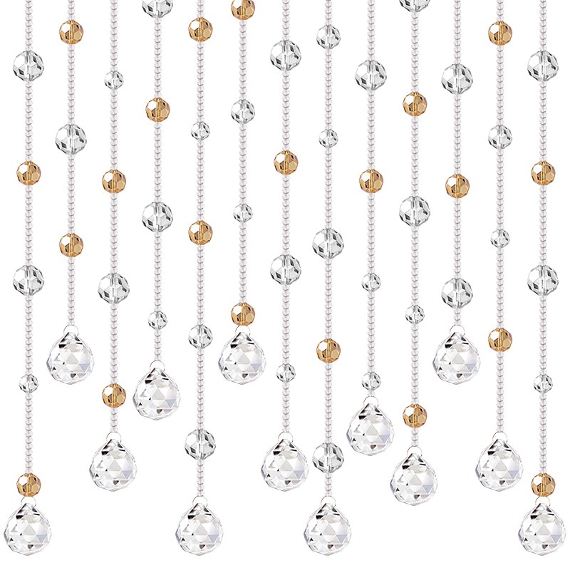 卧室门帘水晶珠帘隔断帘过道装饰挂帘客厅吊帘欧式网红珠链免打孔