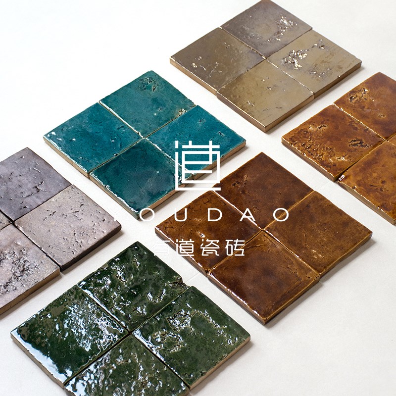 有道金属裂纹手工砖厨房卫生间墙砖商业酒吧餐厅咖啡店背景瓷砖