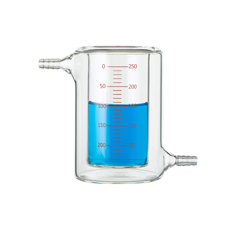 双层夹套烧杯100/150/250/500/1L/2L双层玻璃烧杯光催化反应器厚