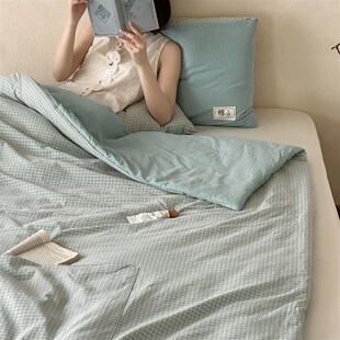 新款 口袋全棉抱枕被子两用办公室午睡空调夏凉毯汽车折叠靠垫纯棉