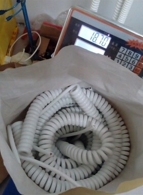 白加长10米12米弹簧线p2芯3x螺旋线0.5 01.0 2.0 8平方电动窗帘