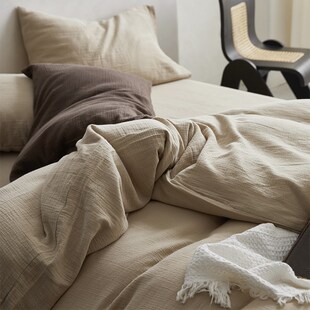 A类全棉双层纱被套 2024新款纯棉双人220x240纱布被罩200x230cm