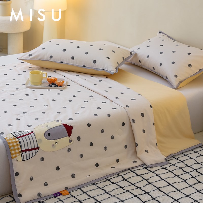 A类纯棉卡通刺绣儿童夏凉被单人学生空调被150x200薄被子可爱夏被