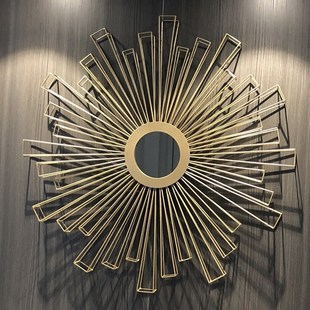 金屬壁飾掛件客廳軟裝 飾背景墻玄關走道歐式 裝 飾品 墻面掛鏡鐵藝裝