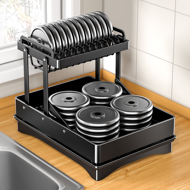 不锈钢厨房置物架碗碟碗盘沥水架多功能放碗架餐具碗柜碗筷收纳盒