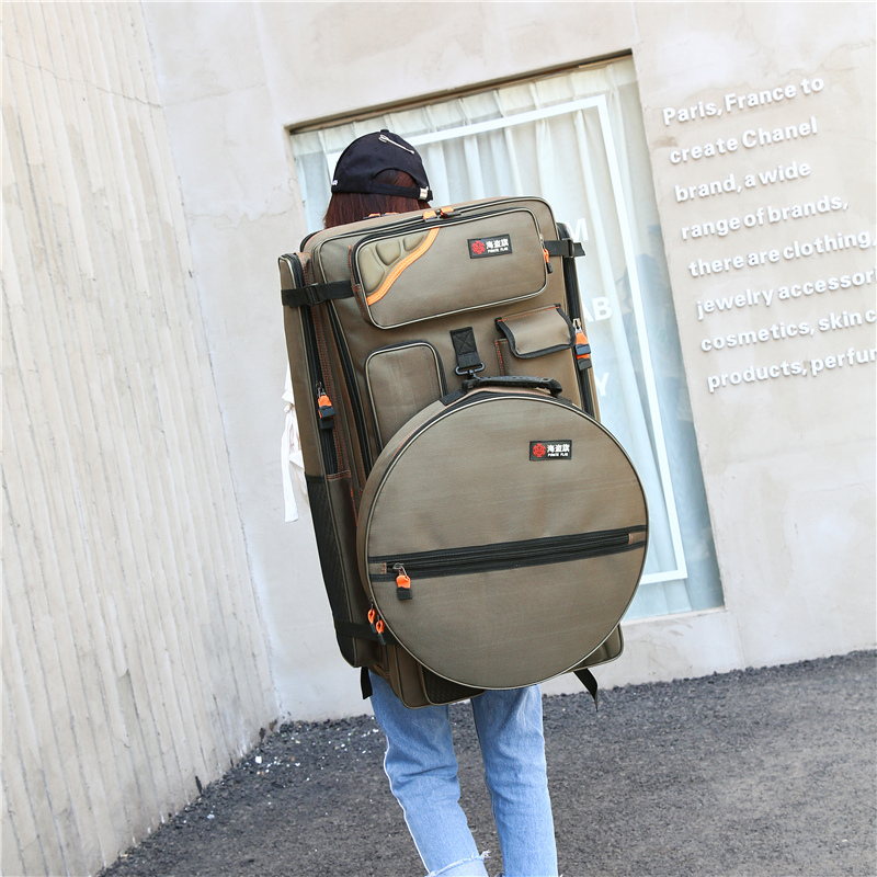 钓椅包双肩包加宽厚欧式钓鱼背包双层大容量多功能钓凳收纳渔具包