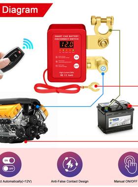 汽车电瓶断开关新升级断电开关门尾开ZNKG01关电池断电防开电关漏