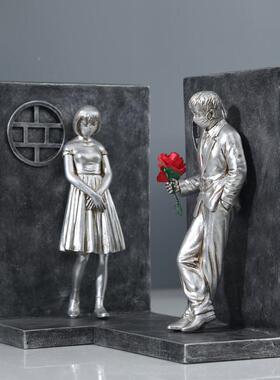 现代创摆意书挡书书靠摆礼物家居书立柜饰品北欧书房书桌情件sd00