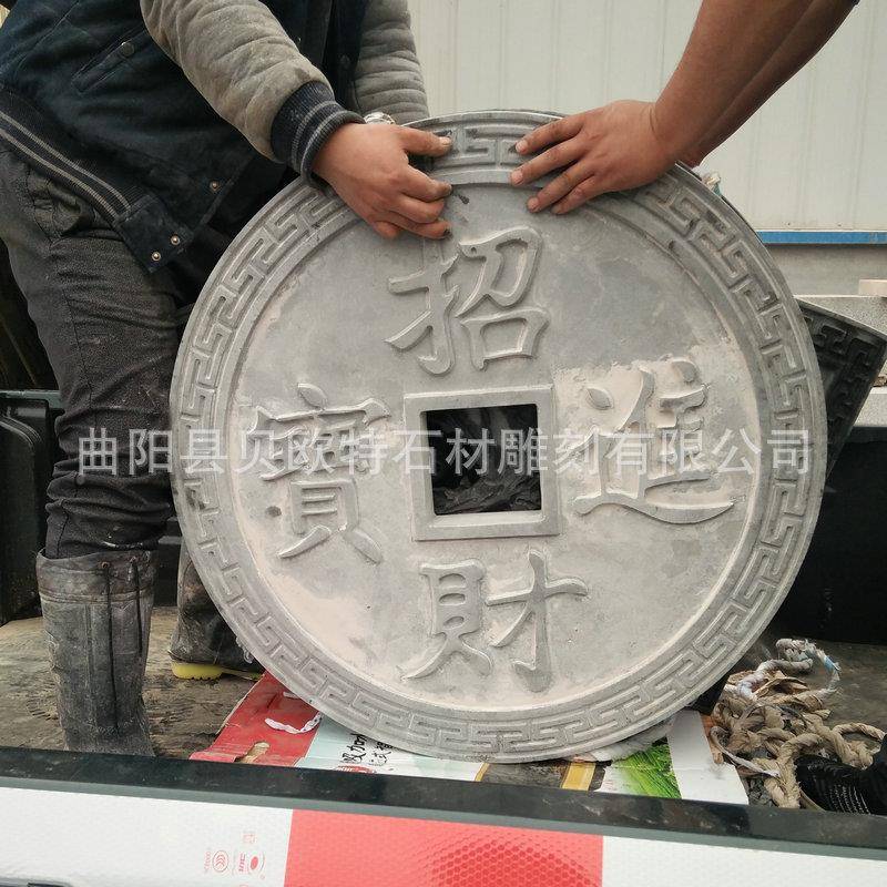 浮雕窗花青石BOT-104雕窗户古园建庭院林石装饰摆件