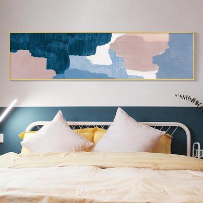 抽象室装饰画现代简卧约温馨房间卧挂画主床S-866头版壁画长条客