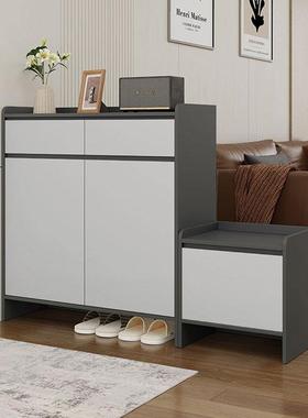 实木色多柜层鞋柜家走廊室内入户门过道UDS储用物玄关柜换鞋口凳