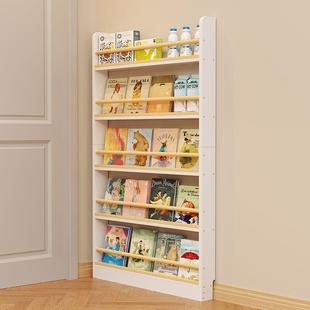 儿童实木书架多置物架地墙上收纳YOR绘本架壁挂门后置物落架厂层