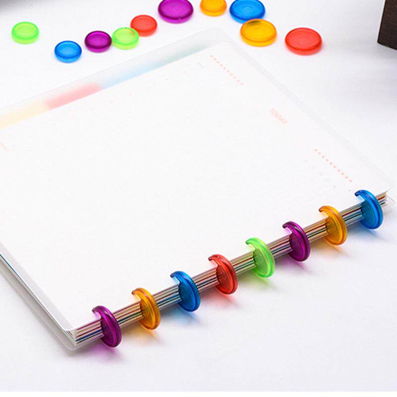 D463ISCRING活记页册事本相册资料塑料环实色透明碟片扣蘑菇扣