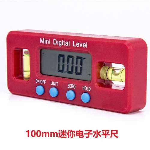 数显水平仪100高mmPRT强倾磁迷你电子平尺角仪角水度尺数显卡尺精