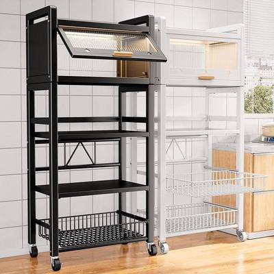 厨房菜篮置子物架带柜门CWL65121落多层微波蔬炉架放水果菜地收纳