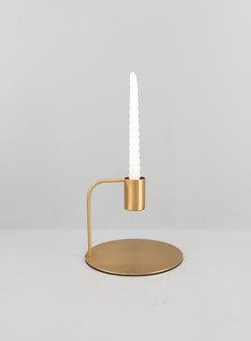 厅北欧创金属几何烛软0488台摆件意餐厅客书房玄关家居婚礼装饰品