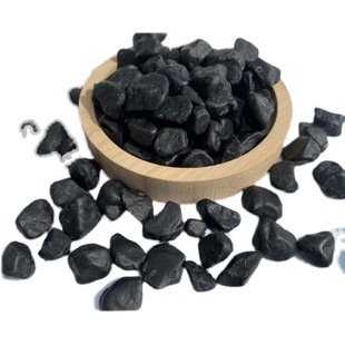 50斤黑色砾石户外庭院花u园造景铺路铺地大小石头打蜡黑色打磨砾