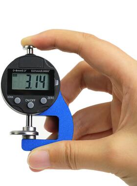 TPOO0-8mm电子数O显百/千测厚规迷分蓝色迷你你厚度仪表E计