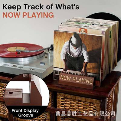 家用桌面立黑胶碟架实木装饰唱片收7.25纳架式桌片面整cd唱收纳架
