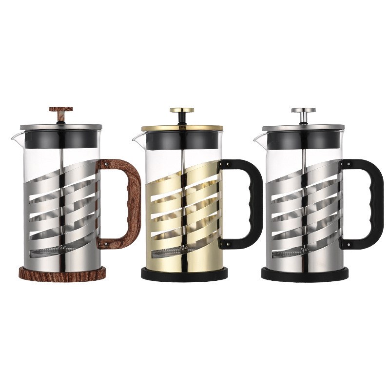 加厚耐高温玻璃i法压壶家用冲茶器不锈钢过滤手冲咖啡壶过滤泡茶