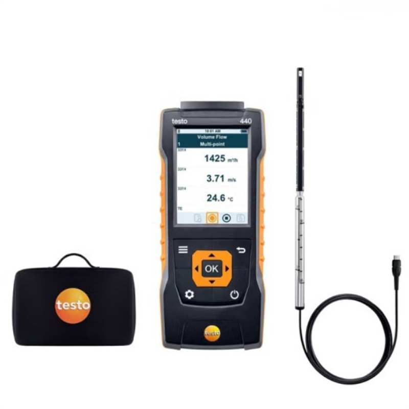 德图 testo440有线热线风速仪套装510595 4001高精度热敏数字风速