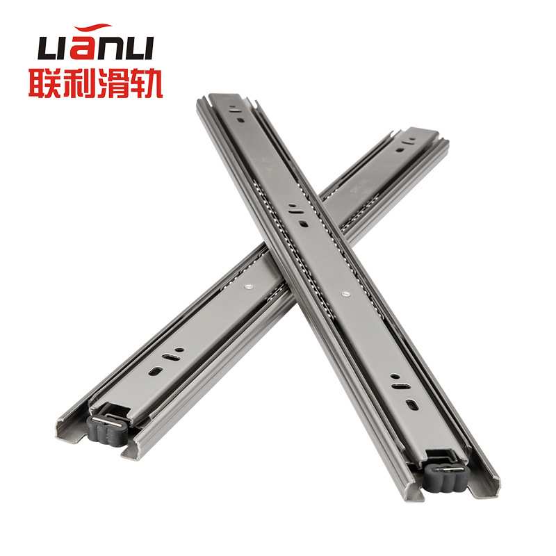 供应45宽全304不锈钢滑轨ESR-45三节不锈钢导轨IDC31抽屉轨道滑轨