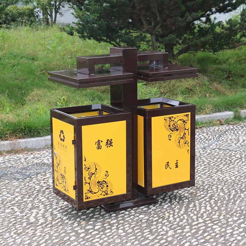 户外公园小区垃圾桶古典型街道环保分类垃圾箱款式果皮桶