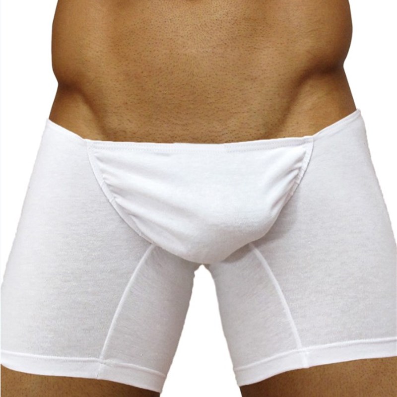 定制新男士低腰内裤男男平角裤U凸立体四角内裤青年裤头长纯色男