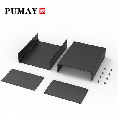 127*75接线盒仪器仪表铝型材铝合金盒子电源盒控制器外壳壳体定制
