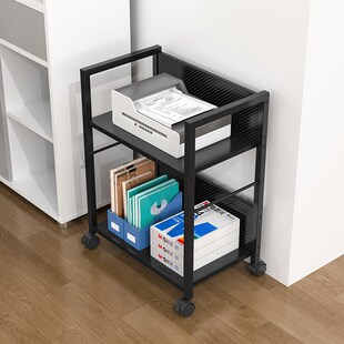 可移动打印机置物架落地多层家用办公室桌下放电脑主机收纳托架子