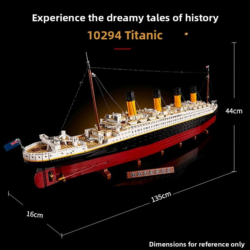 泰坦尼克号积木10294模型拼装玩具巨大型游轮成年高难度益智男孩