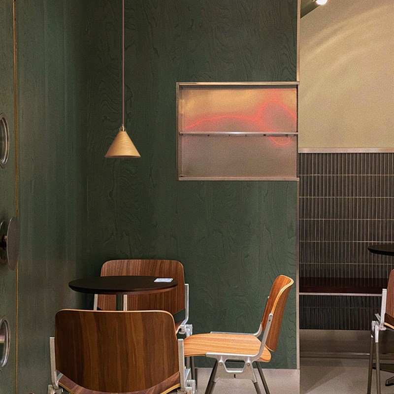 木质斗笠a灯原木风奶茶店咖啡厅灯具日式工作室小吊灯服装店茶室