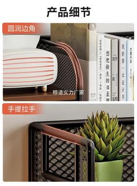 桌桌面置架桌上简易书办物架家用书收纳小型储74115物公室文件放