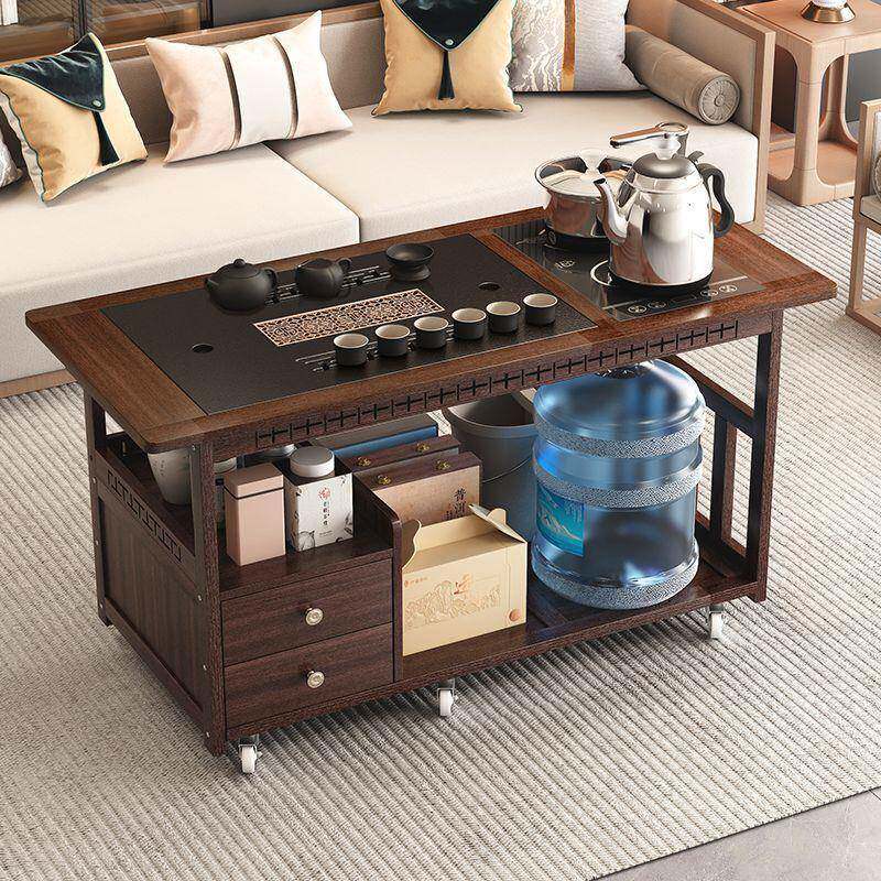 可移动茶几车茶台家用客厅VDT台边柜烧水壶一体茶型小户阳喝茶大