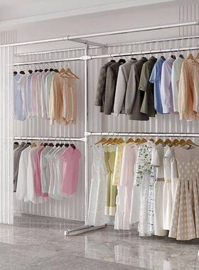 X6iLL7DP架落地防尘罩晾衣架落衣立式室内帘新款可挂挂衣架阳台晾