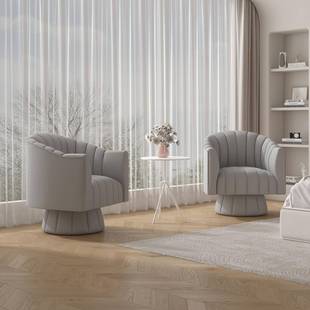 奶油风新LYI款 沙发椅客厅阳台卧休单人椅待轻奢舒适室闲接桌椅组