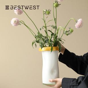 YY25-05博西家居艺玻术花瓶璃高级感件花器皿客厅电视柜插装饰水