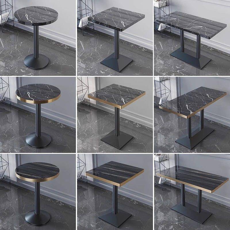 网合红桌子ZD010奶茶店咖啡快餐饭店桌椅组轻板奢餐厅厅家具岩桌