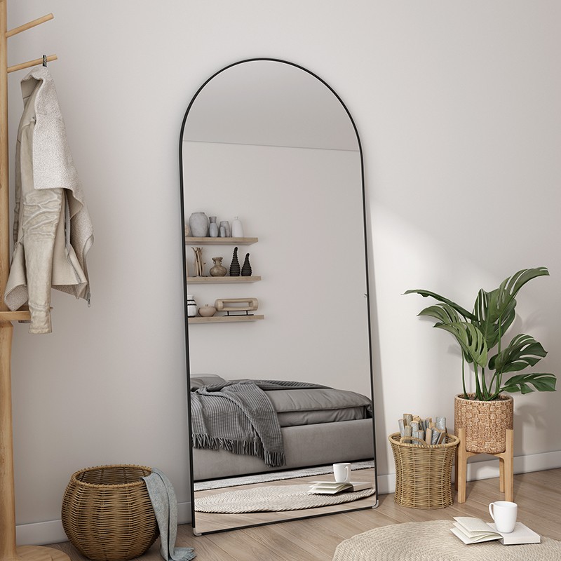 服装店试衣镜全身镜显瘦拱形穿衣镜家用卧室镜Pins镜子全身穿衣镜