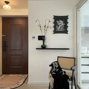 式中古风高级感装画异法形黑白格壁桑花组饰合挂画客厅餐厅美FM81