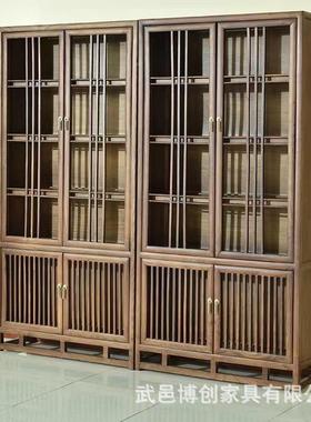 实木书柜新中式博古多宝阁厅隔断室茶叶65085客展示柜茶办公置物