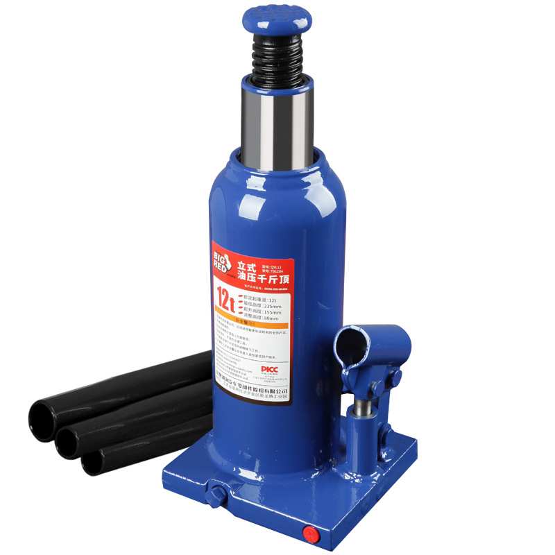 通润BIGRED底座焊接式千斤顶车用12吨手摇液压立式千斤顶车载工具