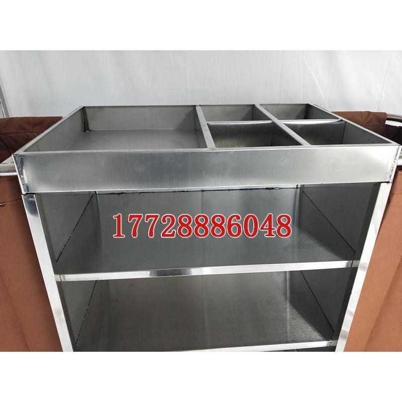 不锈钢单边双边工作车酒店加大布草车宾馆客房服务车清洁车保洁车