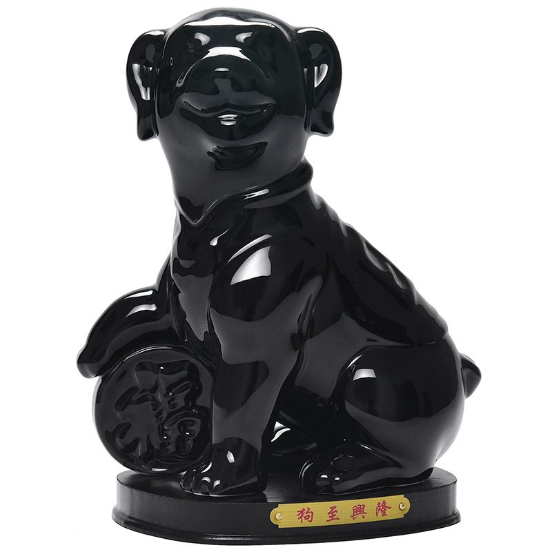 陶瓷十二12生肖摆件红黑色整套鼠牛虎兔龙蛇马羊猴鸡狗猪招财饰品