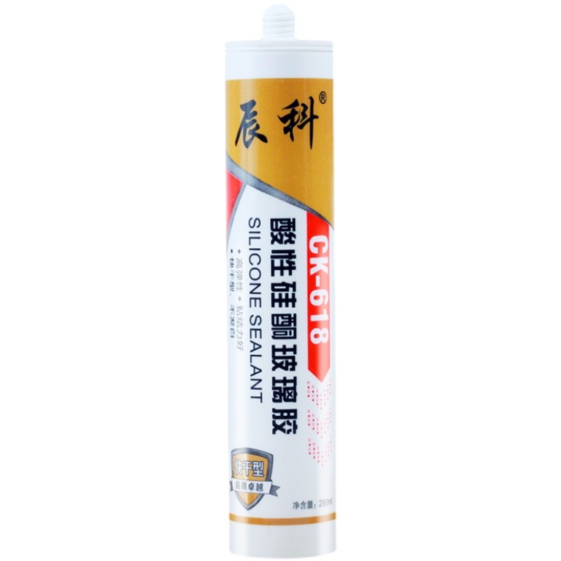 酸性瓷白玻璃胶厨卫集成吊顶快干胶玻璃橱柜酸性透明耐候胶整箱