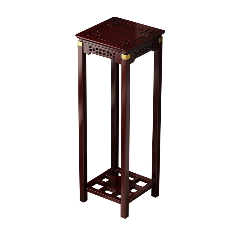 花架子客厅落地式花盆底架中式多层实木摆件展示架新款阳台植物架