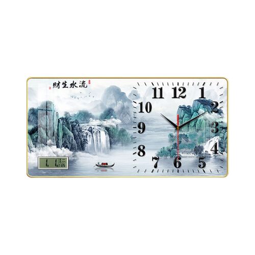 新款镶钻钟表挂墙客厅免打孔网红挂钟墙上免打孔简约现代静音时钟