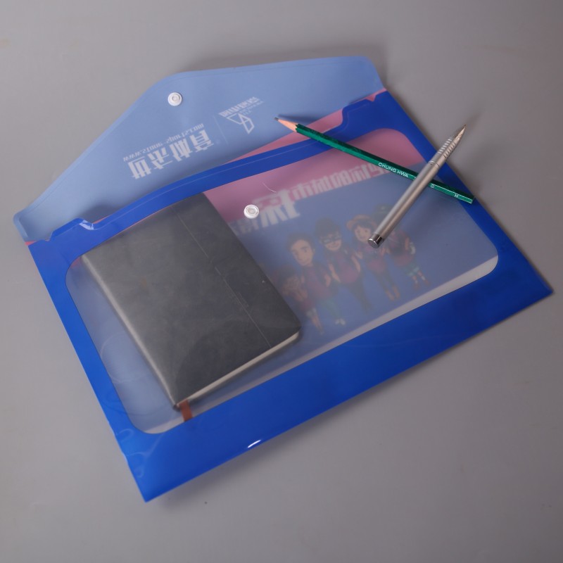 定制广告文件袋塑料文件袋PP按扣文件袋彩色袋a4档案袋印logo